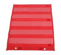 Yinhing Magnetic Pocket Chart Squares Blue Magnetic Schedule Chart 5 Rows Transparent Pocket for Classroom Activities Nylon Material Engaging Tool for Home School Learning (Red)