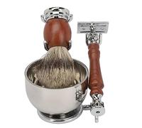 Yinhing Manual Beard Trimmer Kit Alloy Beard Brush Trimming Stand Bowl Kit Stand Kit for Men Male Durable Elegant Grooming Tools Complete Set for Home Travel