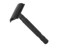 Yinhing Manual Double Beard Knife Holder Long Handle Reusable Anti Slip Beard Knife Rack for Professional Barbers Home Use Alloy Metal Durable (Black)