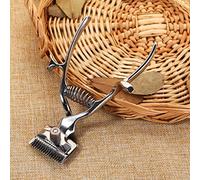 Yinhing Manual Hair Clipper Professional Grade Ergonomic Hand Push Hair Cutter Low Noise Non Electric Hair Cutting Tool for Home Salon Use Carbon Steel Zinc Alloy 155mm 140g (Silver)