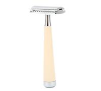 Yinhing Manual Razors for Fast High Double Edged Design Stable Sliding Mechanism Easy To Use Handled Razors for Home Barbers and Salons White Finish (Beige)