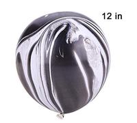 Yinhing Marble Balloons, Tie Dye Balloons Wedding Party Supplies 10 Pcs Agate Latex Decoration Christmas for Memory Days Birthday Engagement (Black agate)