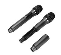 Yinhing Microphone for 2 With LED Display Handheld Karaoke Microphone for Outdoor And Home Use Ideal for Conferences Parties And Events Enhanced Quality Easy to Use Design (Black)