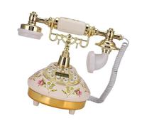 Yinhing MS 9100 Round Base Ceramic European Rose Retro Telephone With Au Tomatic FSK/DTMF Caller ID Detection Vintage Home Decor Elegant Device Ideal Collec Tors And Enthusiasts