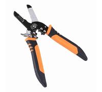 Yinhing Multi Functional Electrician's Plier with Wire Stripper Crimping Cutting Tool Manganese Steel Alloy Ergonomic Grip 175mm Length