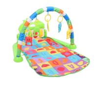 Yinhing Music Fitness Mat Interactive Piano Playmat with 5 Detachable Rattles Soft Fabric Foldable Gym for Newborns to 2 Years Ideal Showers Birthdays