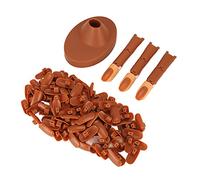 Yinhing Nail Art Training Practice Finger with Bendable Joints Mannequin for Acrylic Gel Nail Practice 80 Replaceable Tips Included (Brown)