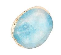 Yinhing Nail Art with Golden Mixing Dish for Nail Colors Foundations and Pigments Large Size Blue Manicure Tool for DIY Art (Blue)