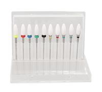 Yinhing Nail Drill Bits Holder, 10pcs with Different Roughness for Grinding, Cleaning, Polishing, 20 Holes Organizer