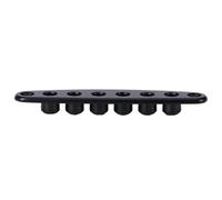 Yinhing Neck Plate Guitar String Ferrule Zinc Alloy Guitar String Through Plate Mounting Ferrules for Electric Bass Silver Parts (Black)