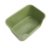 Yinhing Open Cat Litter Box Extra Large Nonstick Litter Pan Open Kitty Litter Pan with High Sides 21.65 X 15.35 X 10.63in for Small & Large Cats Easy to Clean (Green)