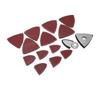 Yinhing Oscillating Tool Sanding Pad Kit Triangular Finger Sanding Pads with 100 Sandpapers Compatible with Chicago ABS Construction for Woodworking Metal