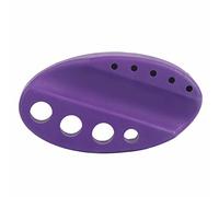 Yinhing Oval Silicone Cup Holder 4 Colors Portable Stand for Permanent Makeup Pens Ink Cups Cotton Swabs with Different Size Holes for Microblading Lip Work (violet)