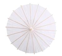Yinhing Parasol Kids White Parasol Wedding White 60cm Umbrella for Wedding Bridal Party Decor Hand Painted Decorative Umbrella Photo Prop (Diameter 20cm/7.9in)