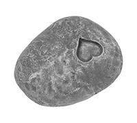 Yinhing Pet Memorial Garden Stone Personalized Engraved Grave Marker for Dogs Cats Weatherproof Love Stone Moss Color Heartfelt Tribute for Deceased Pets (Love Grey)