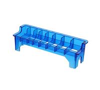 Yinhing Plastic Clipper Comb 8 Blocks Hair Clipper Comb Storage Case Rectangular Design Holder for Barbers and Home Use for Easy Access and Organization (Blue)