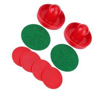 Yinhing Plastic Lightweight Goalies Ice Hockey Pusher Pucks Set Replacement Accessories for Standard Ice Hockey Tables Includes 2 Paddles 4 Pucks (M 76mm/2.99in)