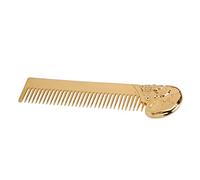 Yinhing Pocket Beard Comb Zinc Alloy Skull Pattern Hair Styling Mustache Shaping Comb Premium Gold Finish Grooming Tool for Men Ideal for Mustaches Beards and Hair Care (Gold)