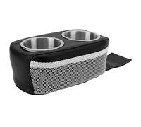 Yinhing Pontoon Double Cup Holder By MarineMate Stainless Steel Beverage Holder Compatible with Boat Yacht RV Car Portable and Secure Design with Base (Black)