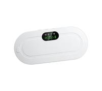 Yinhing Portable Cordless Heating Pad Electric Waist Belt Device Fast 3 Temperature Modes 4 Vibration Massage Speeds USB Charging Belly for Girls and Women (White)