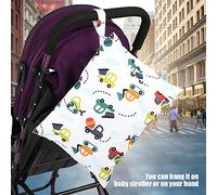 Yinhing Portable Diaper Nappy S Torage Bag with Zipper for Car Travel Lightweight for Stylish Design for On The Parents (Blue car)