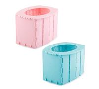 Yinhing Portable Folding Car Toilet Space Saving Commode for Kids Ideal for Camping Hiking Road Trips and Outdoor Adventures Compact and Easy to Carry for Maximum Convenience (Sky-Blue)