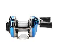 Yinhing Portable Winter Ice Fishing Reel with Handle Lightweight Metal Casting Reel for River or Ice Fishing Includes 90M Line (Blue)
