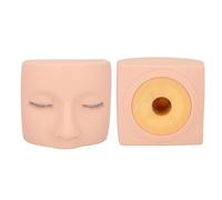 Yinhing Practice Mannequin Head, PVC Rubber Eyelash Mannequin Head with 3 Layers Eyelash Model, Handcrafted, Reusable for Beginners and Beauty Training Institutions