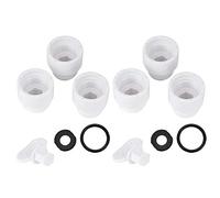 Yinhing Premium ABS Japanese Shower Adapter G1/2in Thread Connector Proof Shower Hose Converter Easy Installation Bathroom Accessory Includes 6 Adapters Wrench