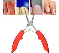 Yinhing Professional Cuticle Scissors Ergonomic Fingernail Toenail Clippers for Ingrown Nails Non Slip Design Nail Pliers for Effective Pedicure Tool (Red)