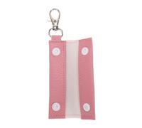 Yinhing Purse Change Pouch Coin Wallet Pink Litchi Textured PU Leather Portable Mini Wallet Keychain Solid Color Earphone Case with Quick Access for Coins Cash Cards