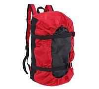 Yinhing Rock Climbing Rope Kit Bag with Folding Shoulder Strap for Outdoor Camping and Hiking Adventures Vibrant Orange Color Design Essential Gear for Climbing Enthusiasts (Red)