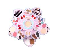 Yinhing Rotating Lip Gloss Eye Shadow Grooming Powder Cosmetic Tool Set Concealer Makeup Disk Tray for Women Beauty Essential with Brushes Storage Case
