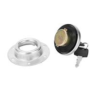 Yinhing Round Shape Tank Fuel Gas Cap, Round Shape Fuel Gas Cap Cover Cover Key Gasket Set 6 Holes Tank 6 Hole Genset Filler Neck for Generator Set