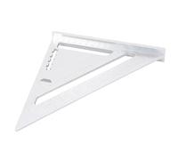 Yinhing Ruler Aluminum Alloy Carpentry Ruler with Imperial Scales Protractor for Engineers Carpenters and Projects (Silver White)