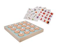 Yinhing S Memory Training Matching Pair Game Educational Toy for Ages 3+ Wood Puzzle Game for Cognitive Skills Development Includes Board Lids and Reversible Cards