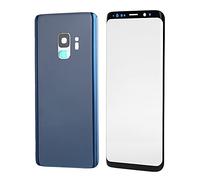 Yinhing S9 G960 Phone Rear Back Glass Cover Front Screen Glass Lens Replacement Set Repair Parts for S9 G960 DIY Assembly Kit Included (Blue)