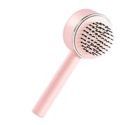 Yinhing Scalp Comb With Handle Easy Detangling Hair Brush for Hair Types Prevents Static and for Daily Use Ideal for Curly Wavy and Straight Stylish White Design (Pink)