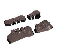 Yinhing Set Premium PU Horse Legguard Leg Protec Tor Thickened Leggings With Soft Lining for Equestrian Equipment Brown Color Size M (Medium: Approx. 17.6x16.2x10cm / 6.93x6.38x3.94in)