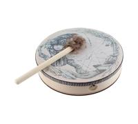 Yinhing Shaman Drum with Drum Stick Handmade Round Vintage Decoration Percussion Instrument for Music Meditation Spiritual Healing (YinhingEa7vafIj-1)