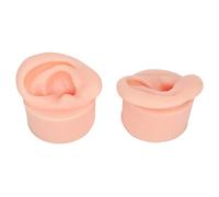 Yinhing Silicone Piercing Practice Ear Model Flexible Ear Props for Jewelry Display and Teaching Ideal for Novices and Professionals Pair (Light Skin)