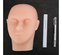 Yinhing Skin Suture Model Soft Silicone Facial Head Mold for Surgery Training Practice Beauty Eyebrow Exercises Durable Simulation Tool
