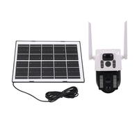 Yinhing Solar Security Camera Dual Lens 2K 4MP Outdoor Wireless WiFi Camera with Motion Detection Intelligent Alert 2 Way Talk with 7.5W Solar Panel