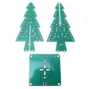 Yinhing Solder Tree Soldering Practice Soldering 3D Christmas Tree Electronic Circuit Kit LED PCB Holiday Decor Multi Color Flashing Light Christmas Fun Electronics Hobby Kit (No Batte (#2)