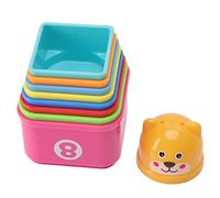 Yinhing Stacking Toys for Fun Learning Colorful Car Toon Quadrilateral Numbers And Letters Stacking Cups Engaging Building Toy for Early Childhood Development And Mo Tor Skills