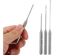 Yinhing Stainless Steel Fishing Bait Needle Set 3pcs Portable Fishing Tools Includes Hook Stringer Drill for Easy Baiting