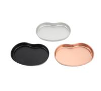 Yinhing Stainless Steel Manicure Tray Oval Non Fading Non Slip Store Objects Durable Materials, Made of Stainless Steel, Very Versatile, Add Some Class to Your Space