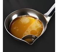 Yinhing Stainless Steel Oil Spoon Multifunctional Oil Separating Ladle for Hot Pot and Soup Kitchen Strainer with Fine Filtering Holes for Healthier Eating