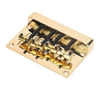 Yinhing String Bridge 4 String Electric Bass Golden Zinc Alloy Fixed Type Saddle Plate With Complete Screw Kit for Enhanced Sound Quality And Performance Stability