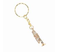 Yinhing Stylish Fashionable Trumpet Keychain for Music Lovers Musical Instruments Pendant Key Decoration